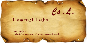 Csepregi Lajos névjegykártya